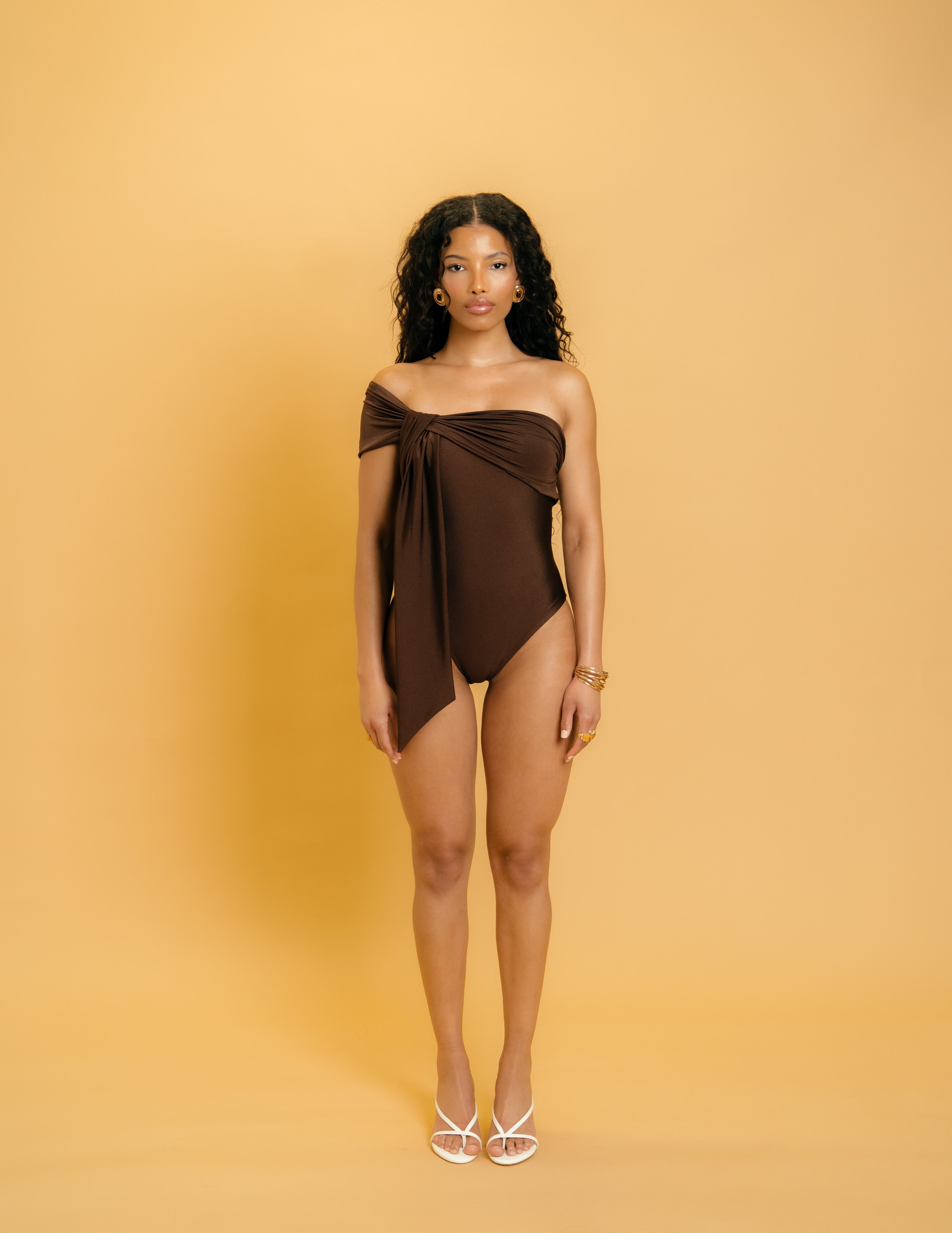 Mobay Draped Swimsuit