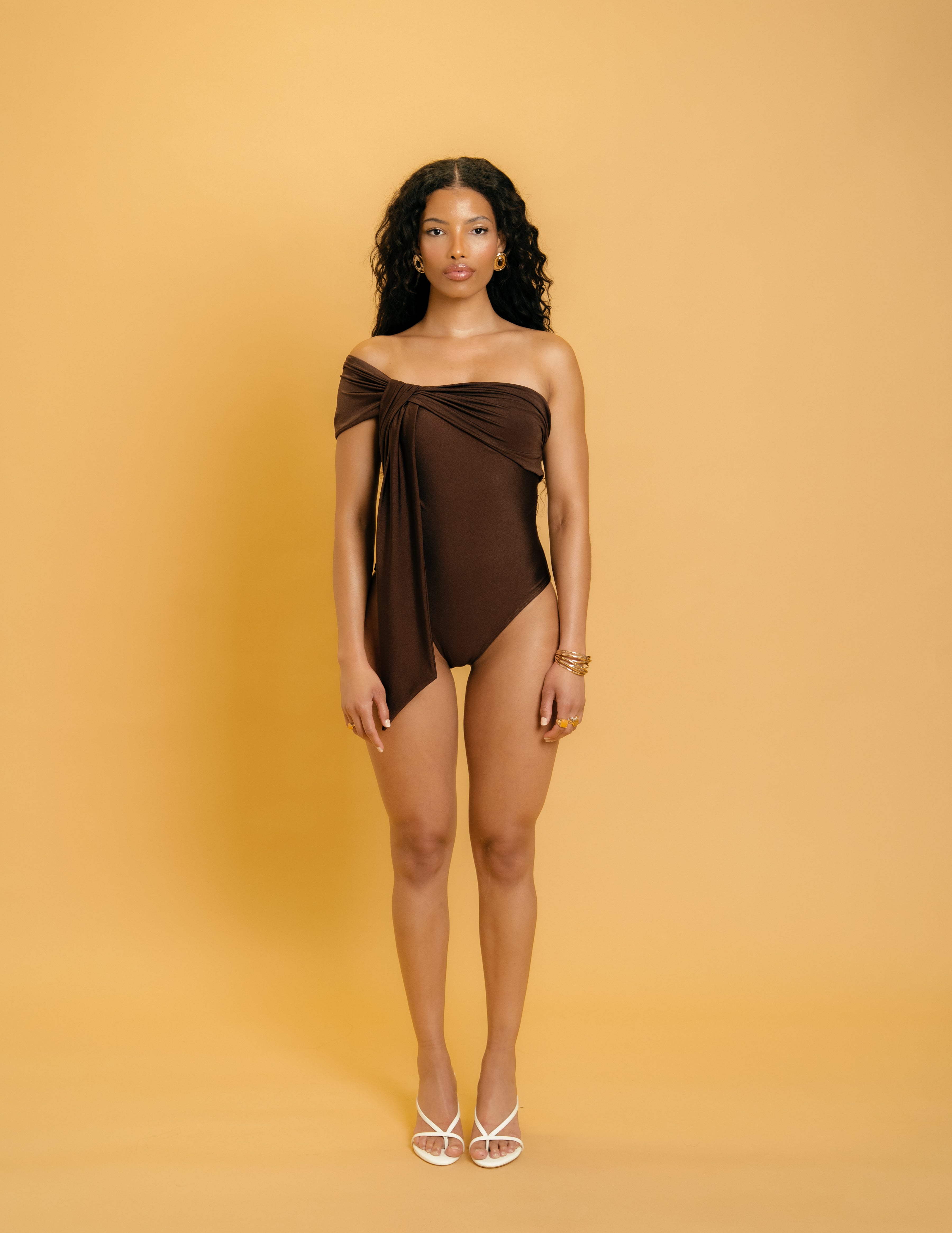 Mobay Draped Swimsuit